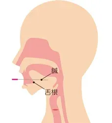 舌に鍼をする