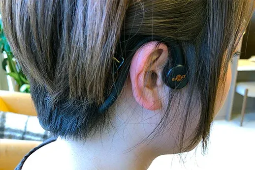 音響療法を行う患者さん