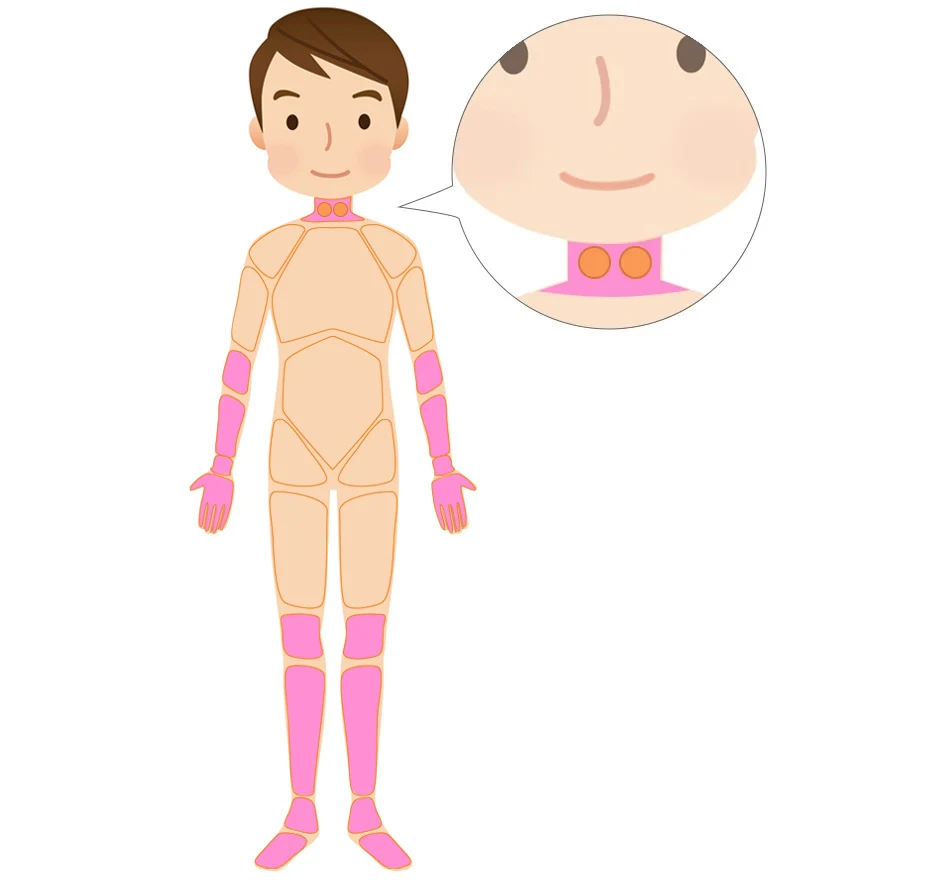 ストレスが原因の腰痛の鍼治療Ｂの範囲