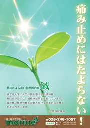 長野県長野市　森上鍼灸整骨院　慢性腰痛を治す鍼治療　痛み止めにはたよらない！