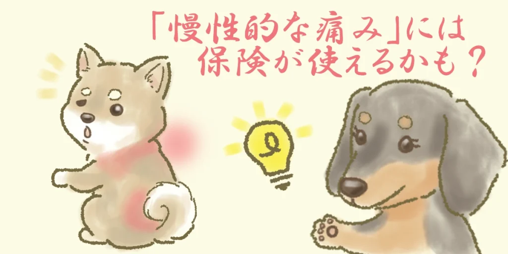 鍼灸治療|「慢性的な痛みの病気」に対しては保険が使えるケースもあります。