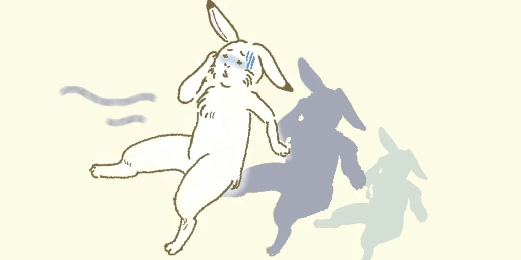 突発性難聴でふらつきが治らない様子のイラスト