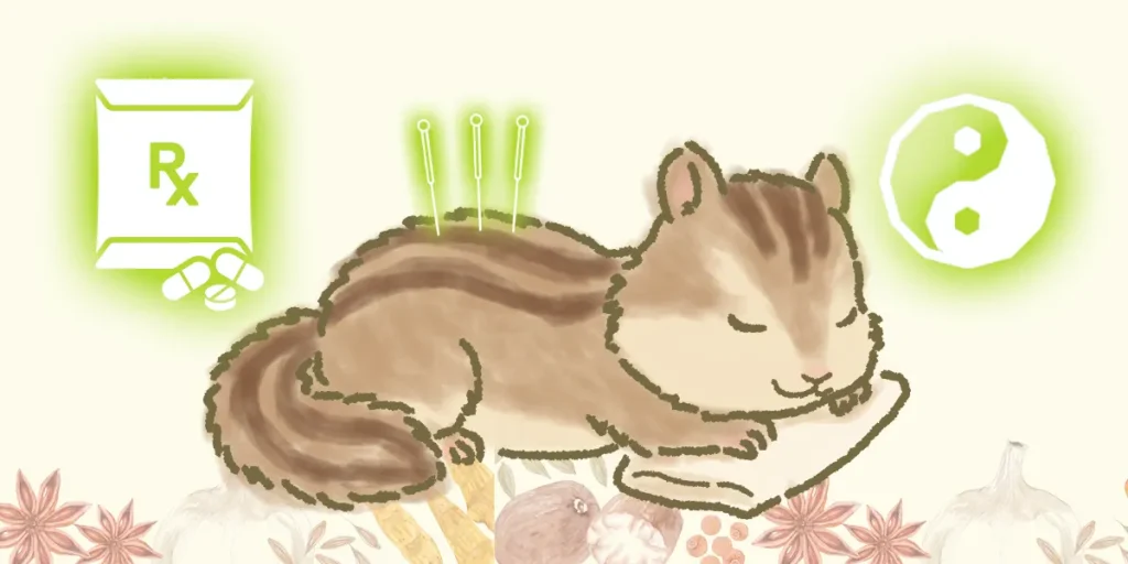 鍼治療で血流改善を促しているイラスト